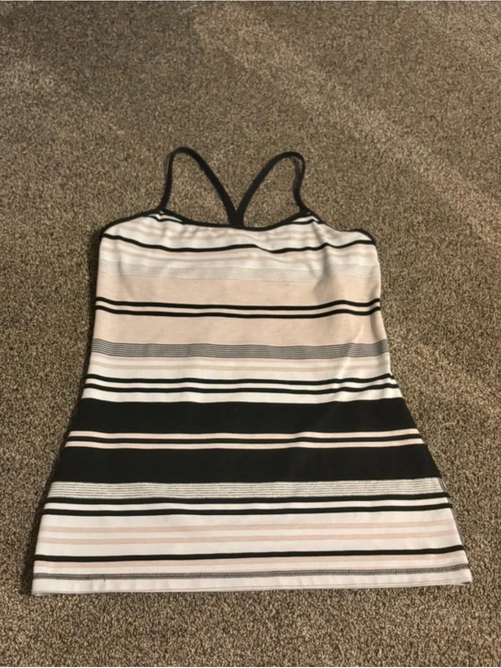 Lululemon Striped Power Y Tank Top